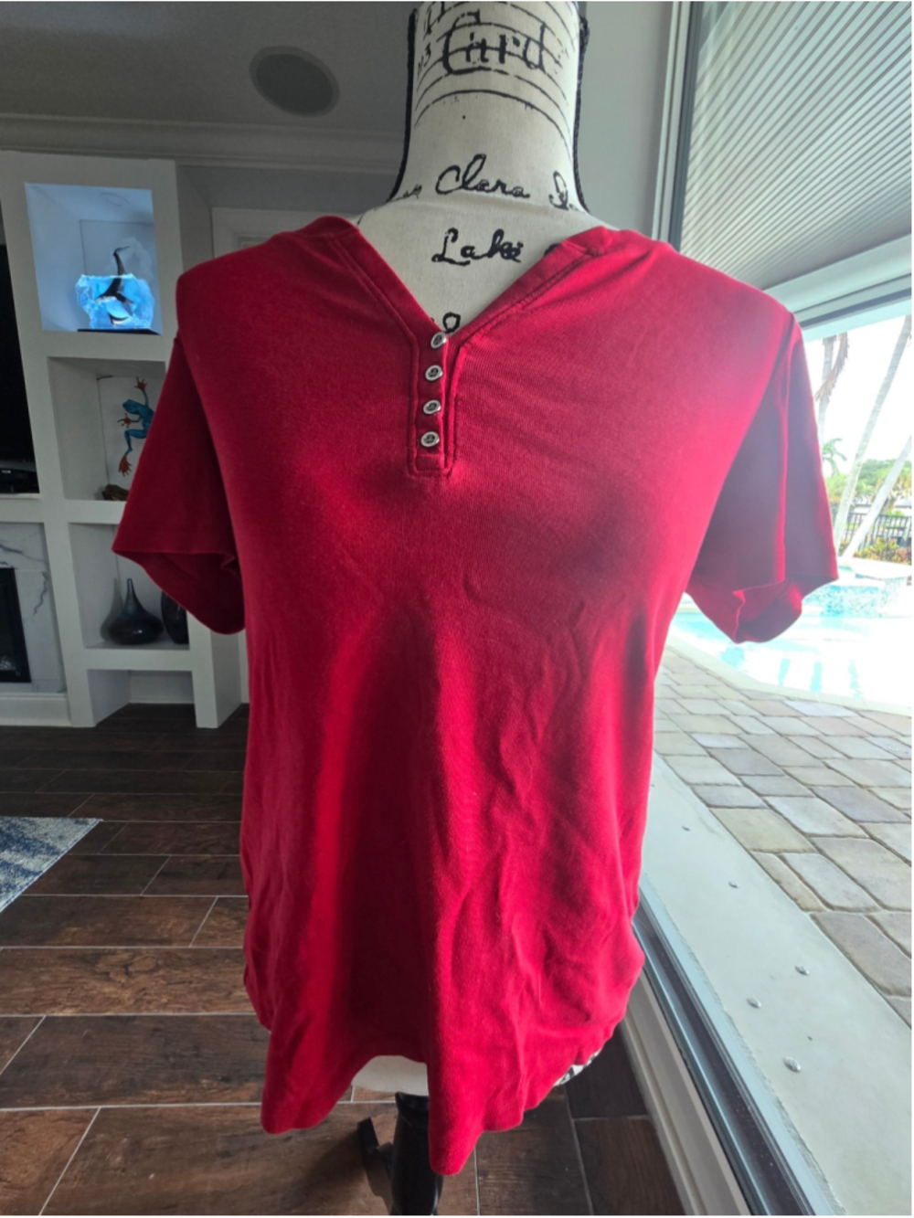 Karen Scott V Neck Tee Size M EUC
